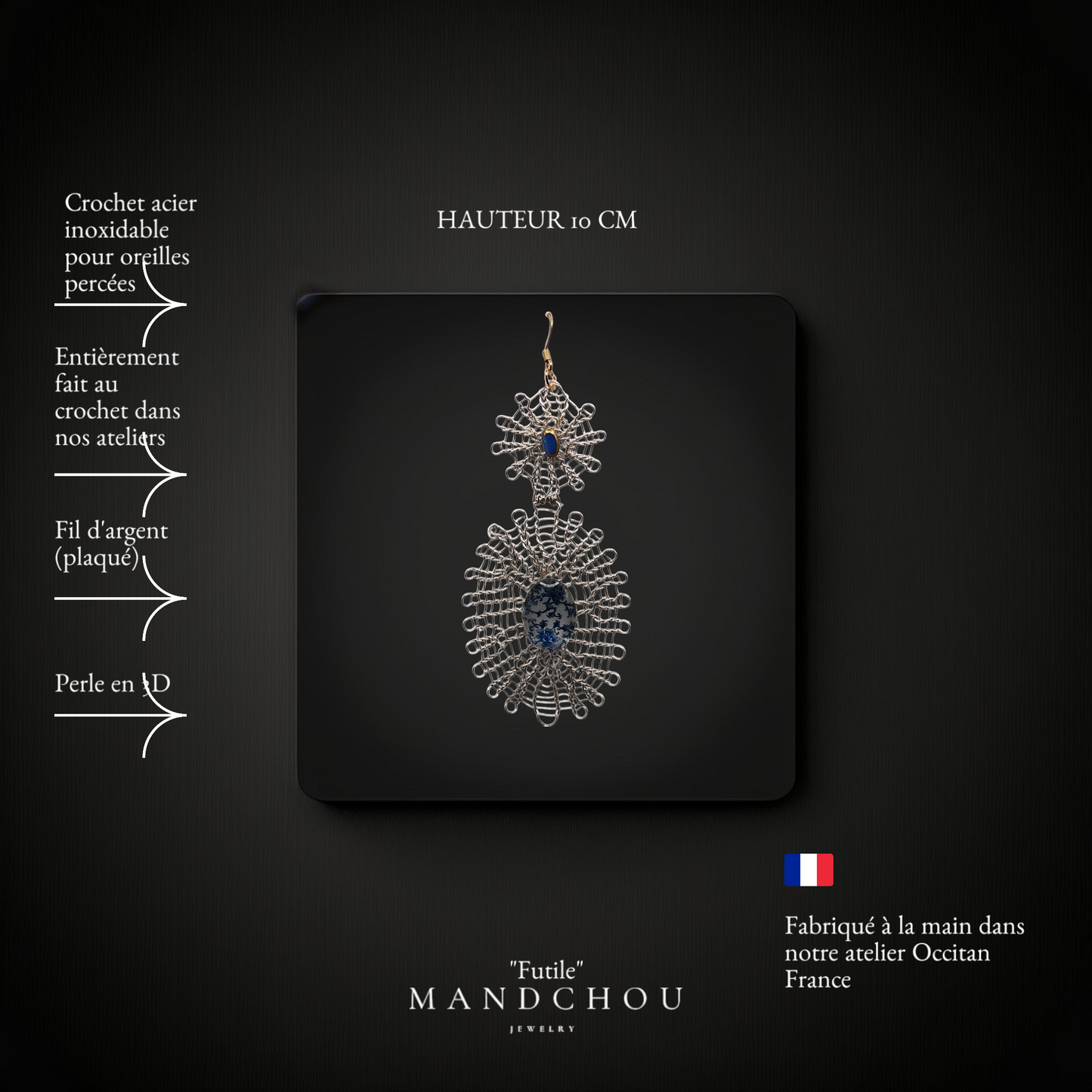 Boucles d'oreilles "Futile"