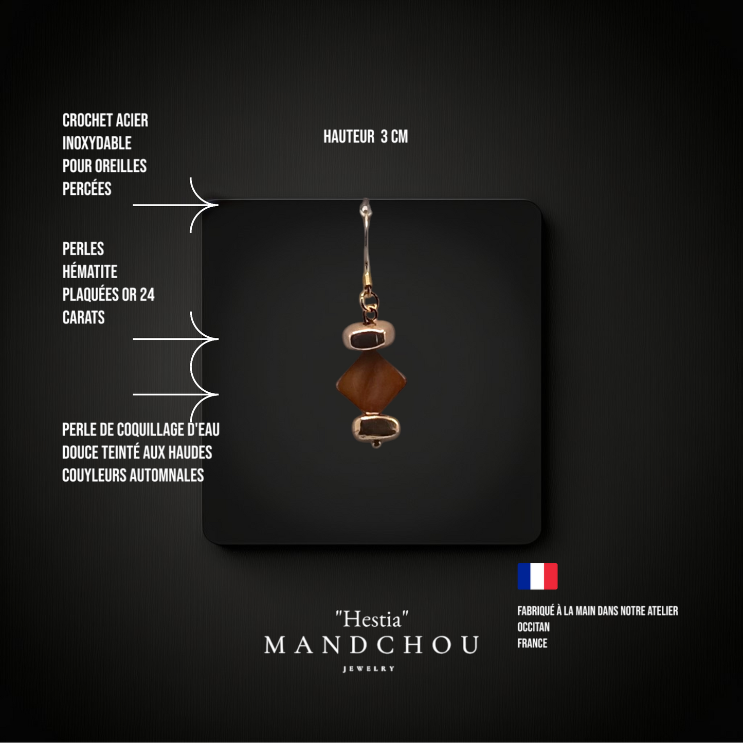 Boucles d'oreilles "Hestia"