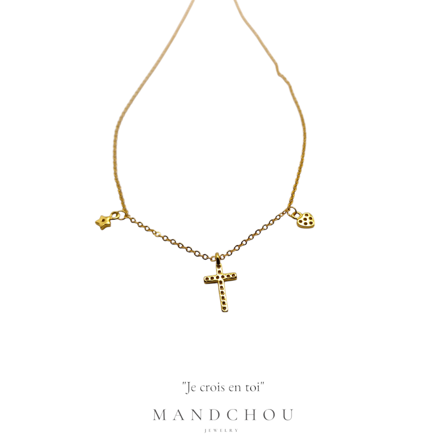 Collier chaine: "Je crois en toi"