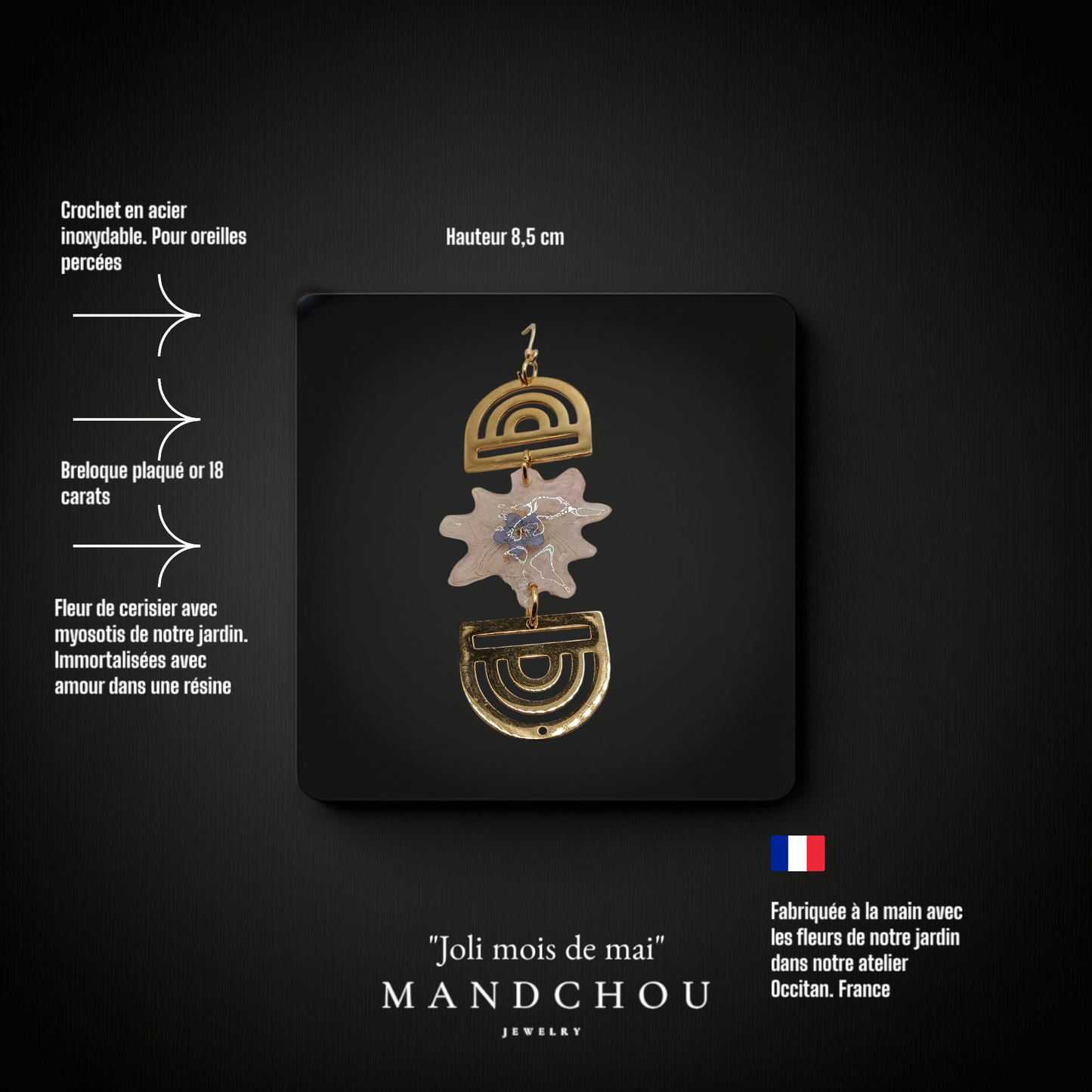 Boucles d'oreilles "joli mois de mai"