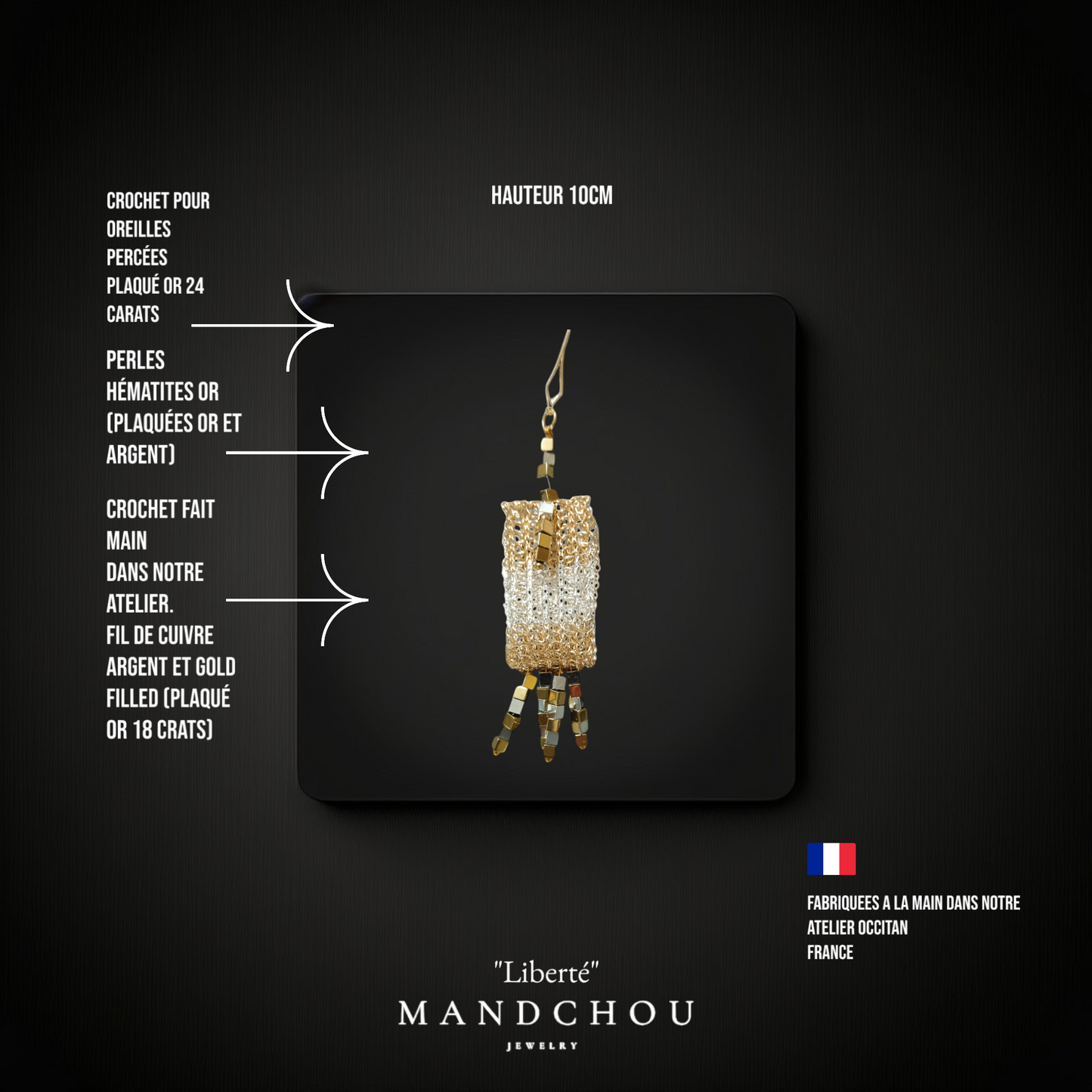 Boucles d'oreilles "Liberté chérie"