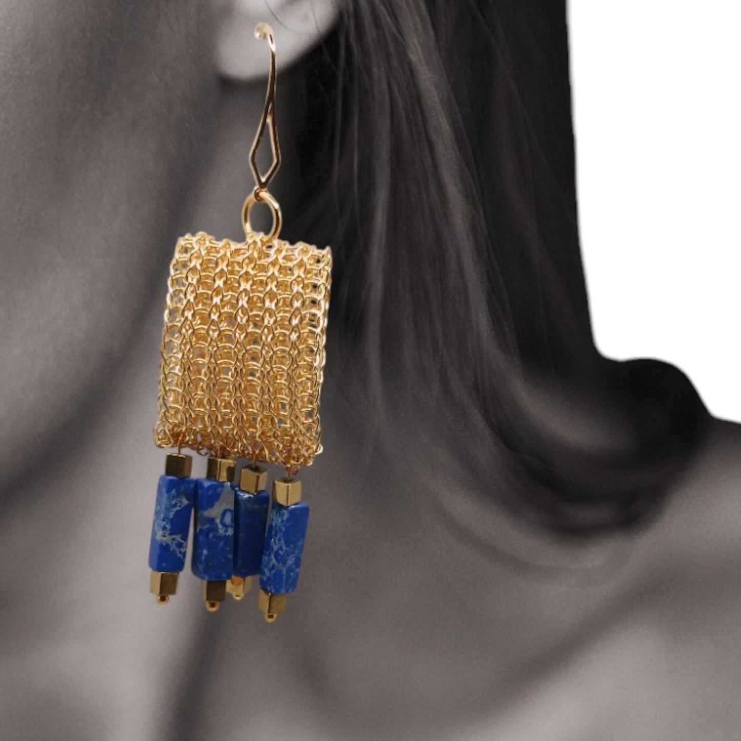 Boucles d'oreilles "Lapislazulienne"