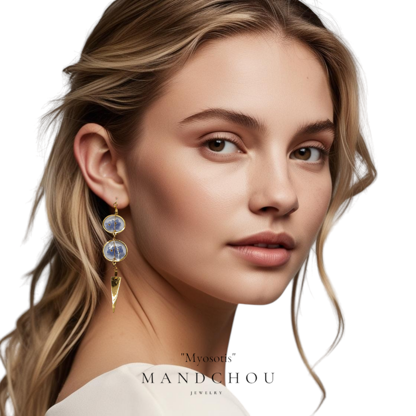 Boucles d'oreilles " Myosostis"