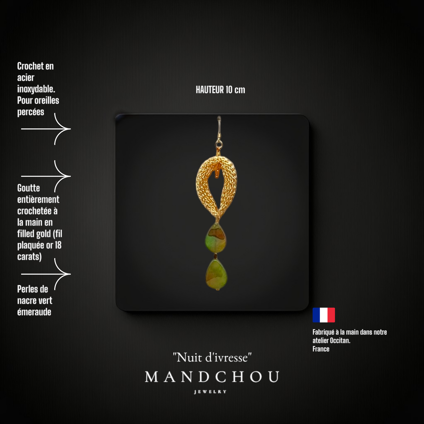 Boucles d'oreilles "Nuit d'ivresse"
