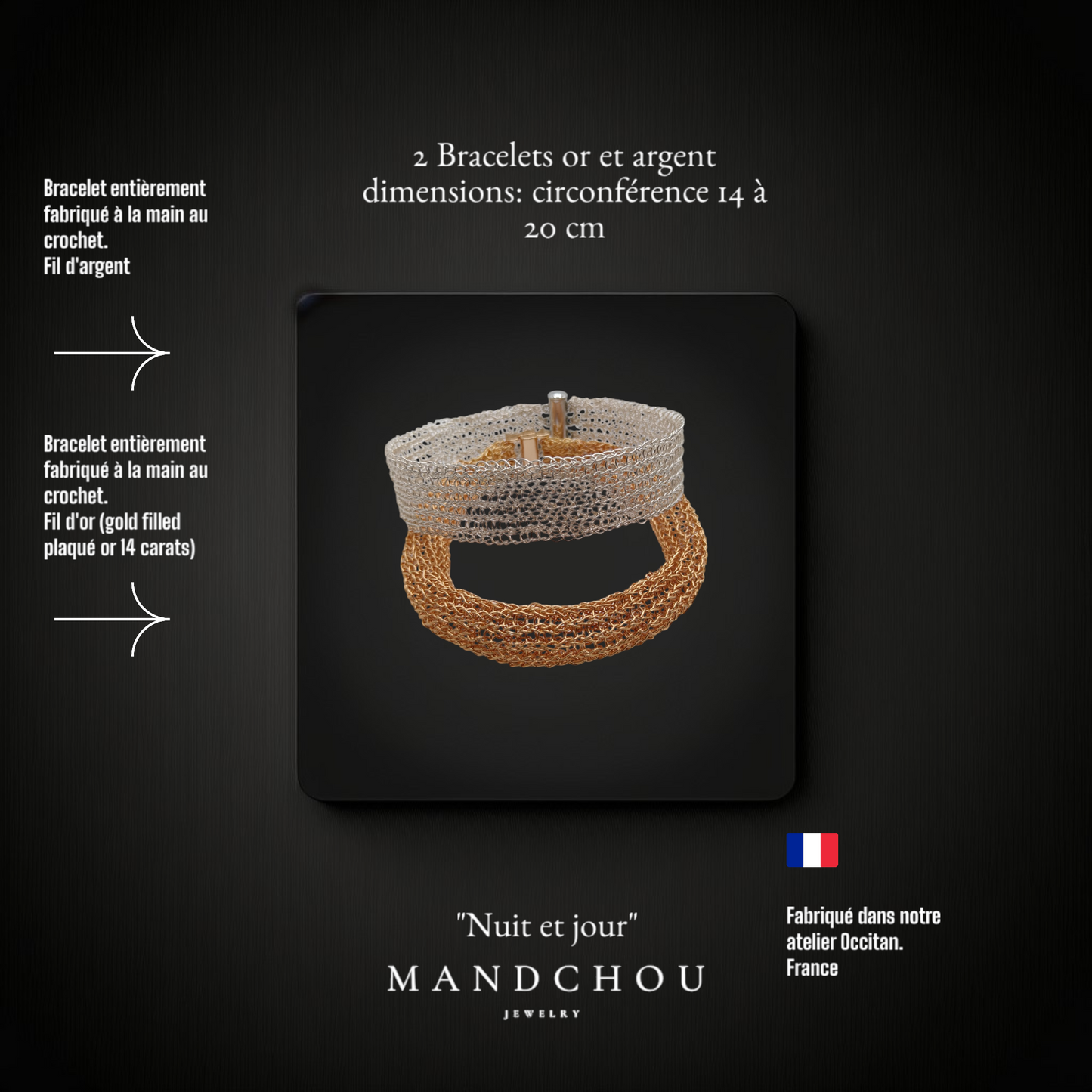 Bracelets "nuit et jour"