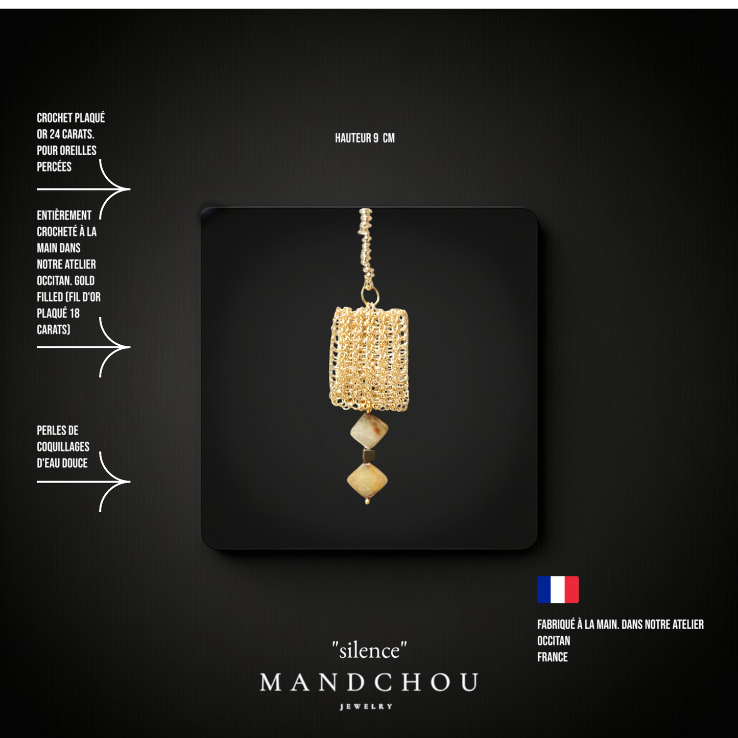 Boucles d'oreilles "Silence"