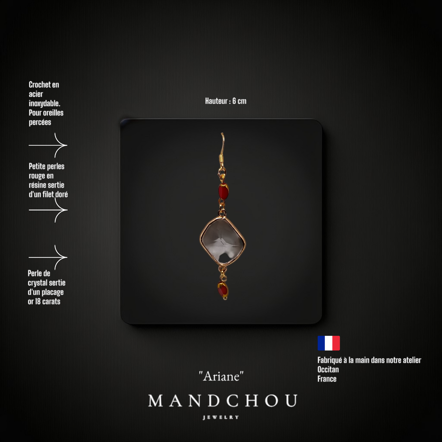 Boucles d'oreilles " Ariane"