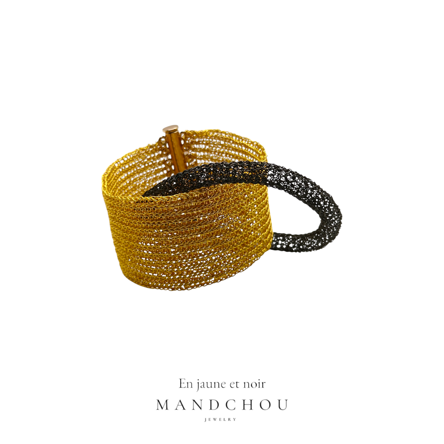 Bracelets "En noir et jaune"