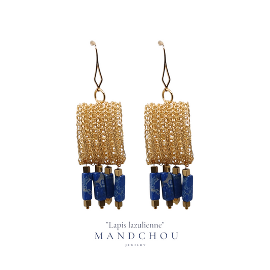 Boucles d'oreilles "Lapislazulienne"