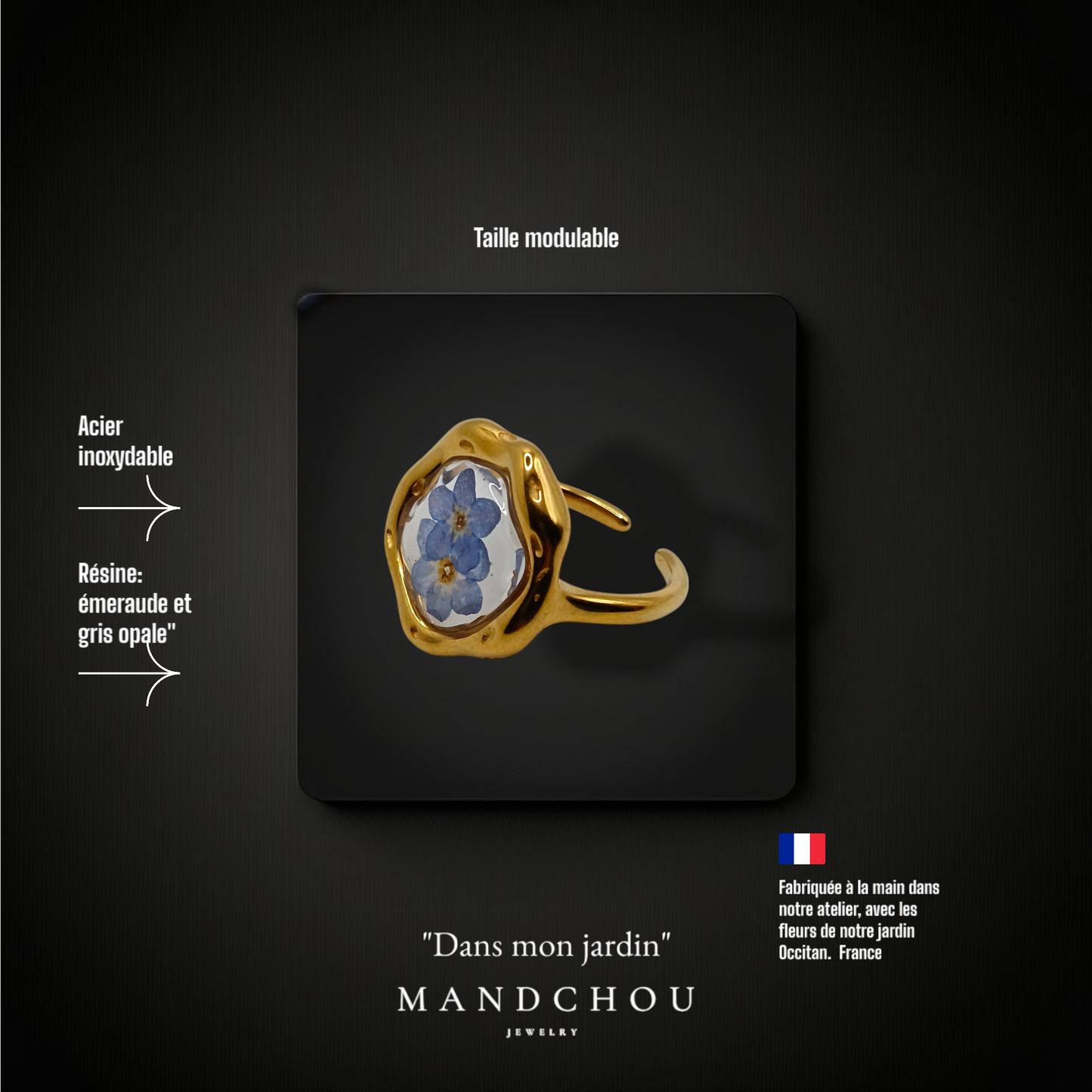 Bague "dans notre jardin"