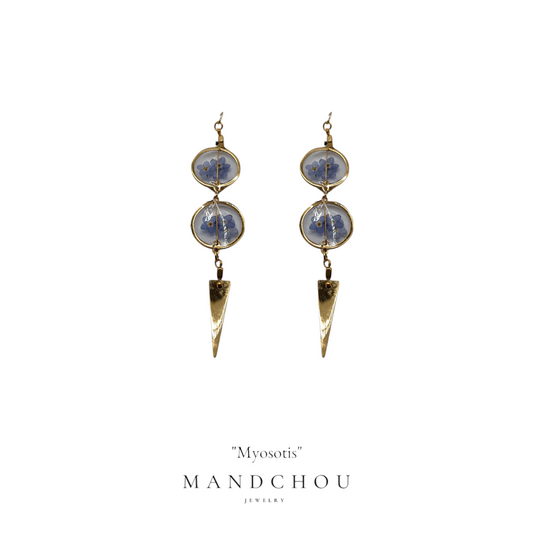 Boucles d'oreilles " Myosostis"